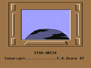 Star Wreck title screen for Commodore 64